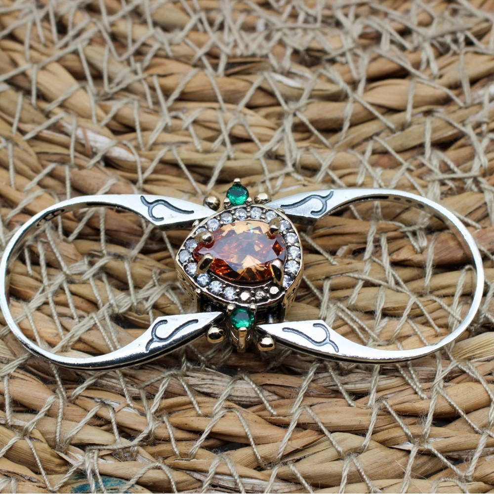 Two Stone Ladies Ring, Quartz Ladies Ring, Topaz Ring, Handmade Women Ring, Reversible Ring, Ottoman Women's Ring, 925 Sterling Silver, Two Stone Ladies Ring, Quartz Ladies Ring, Topaz Ring, Handmade Women Ring, Reversible Ring, Ottoman Women's Ring, 925 Sterling Silver,