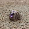 Amethyst Ring, Handmade Women's Ring, Turkish Handmade, Silver Ladies Ring, Ottoman Ring, Authentic, Ladies Ring, 925k Sterling Silver Ring,