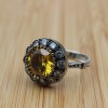 Handmade Women's Ring, Topaz Ladies Ring, Turkish Handmade Ring, Ladies Ring, Ottoman Women's Ring, Ladies Ring, 925k Sterling Silver,