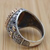 Turkish Handmade Silver Men's Ring, Men's Handmade Ring, Yemeni Ring, Mystic Topaz Ring, Ottoman Ring, Gift for Him, 925k Sterling Silver,