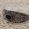 Sapphire Bracelet, Ottoman Bracelet, Handmade Bracelet, Bangle Cuff, Turkish Handmade, Bangle Bracelet, Gift for Her, 925k Sterling Silver