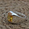 Men's Handmade Ring, Turkish Handmade Ring, Citrine Men's Ring, Ottoman Men's Ring, Men's Jewelry, Gift for Him, 925k Sterling Silver Ring