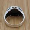 Onyx Ring, Men's Handmade Ring, Turkish Handmade Silver Men's Ring, Ottoman Men Ring, Men's Jewelry, Gift for Him, 925k Sterling Silver Ring