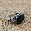 Handmade Silver Men's Ring, Onyx Men's Ring, Turkish Handmade Men's Ring, Men's Ring, Ottoman Mens Ring, Gift for Him, 925 Sterling Silver