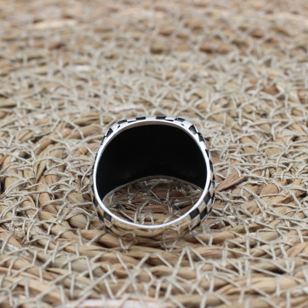 Men's Ring, Turkish Handmade, Silver Men's Ring, Men's Handmade Ring, Ottoman Ring, Men's Jewelry, Gift for Him, 925k Sterling Silver Ring