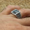 Handmade Silver Men's Ring, Onyx Men's Ring, Turkish Handmade Men's Ring, Men's Ring, Ottoman Mens Ring, Gift for Him, 925k Sterling Silver,