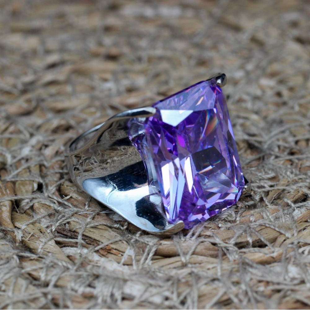Amethyst Ring, Handmade Women's Ring, Turkish Handmade, Silver Ladies Ring, Ottoman Ring, Authentic, Ladies Ring, 925k Sterling Silver Ring,
