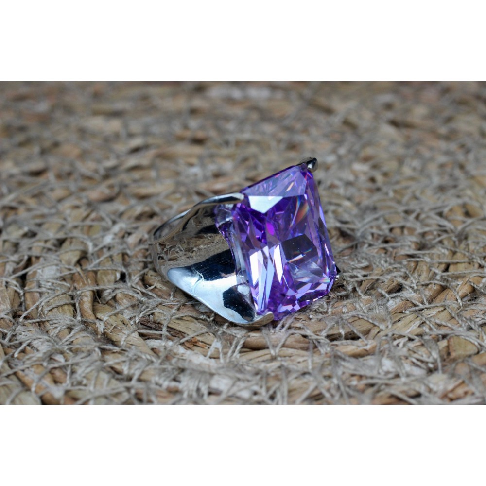 Amethyst Ring, Handmade Women's Ring, Turkish Handmade, Silver Ladies Ring, Ottoman Ring, Authentic, Ladies Ring, 925k Sterling Silver Ring,