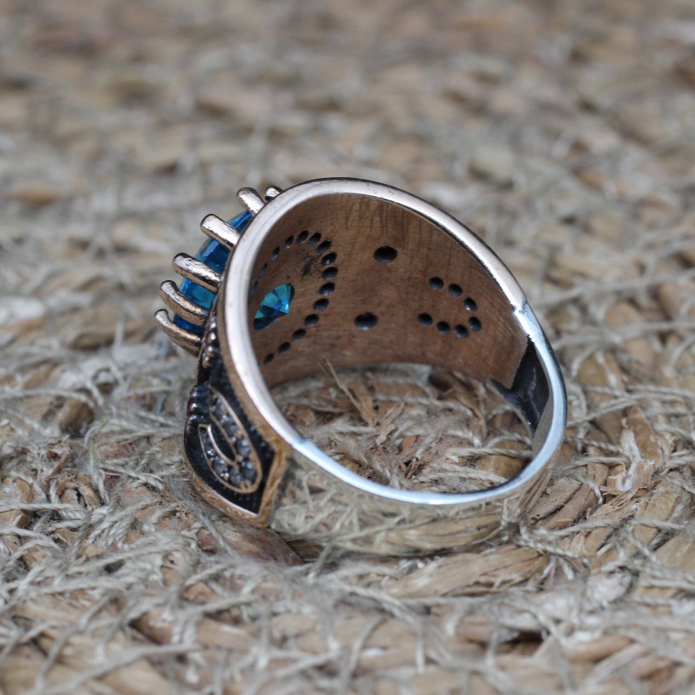Turkish Handmade Ring, Silver Ladies Ring, Handmade Women Ring, Ottoman Women Ring, Aquamarine Ring, Ladies Ring, 925k Sterling Silver Ring, Turkish Handmade Ring, Silver Ladies Ring, Handmade Women Ring, Ottoman Women Ring, Aquamarine Ring, Ladies Ring, 925k Sterling Silver Ring,