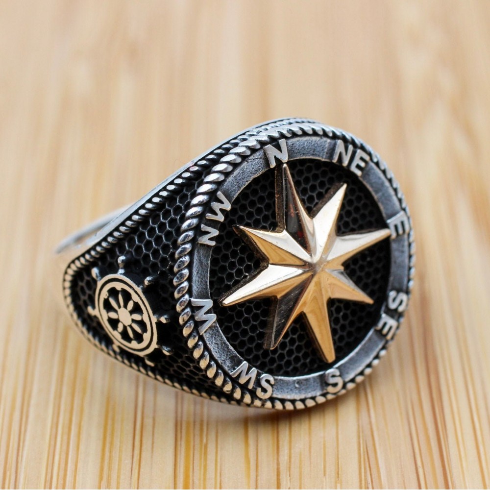 Men's Handmade Ring, Turkish Handmade Silver Men's Ring, Ottoman Men Ring, Onyx Ring, Men's Jewelry, Gift for Him, 925k Sterling Silver Ring