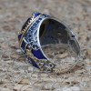 Turkish Handmade Silver Men Ring, Mens Handmade Ring, Ottoman Ring, Sapphire Ring, Men's Jewelry, Gift for Him, 925k Sterling Silver Ring