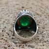 Emerald Men's Ring, Ottoman Men's Ring, Tree Of Life Ring, Turkish Handmade Men's Ring, Men's Jewelry, Gift for Him, 925 Sterling Silver