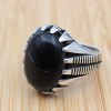 Men's Handmade Ring, Turkish Handmade Silver Men's Ring, Ottoman Men Ring, Onyx Ring, Men's Jewelry, Gift for Him, 925k Sterling Silver Ring