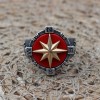 Turkish Handmade Ring, Compass Ring, Men's Handmade Ring, Anchor Ring, Agate Men Ring, Mens Jewelry, Gift for Him, 925k Sterling Silver Ring