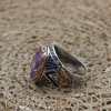 Amethyst Men's Ring, Mens Handmade Ring, Turkish Handmade Silver Men Ring, Ottoman Men Ring, Men Jewelry, Gift for Him, 925k Sterling Silver