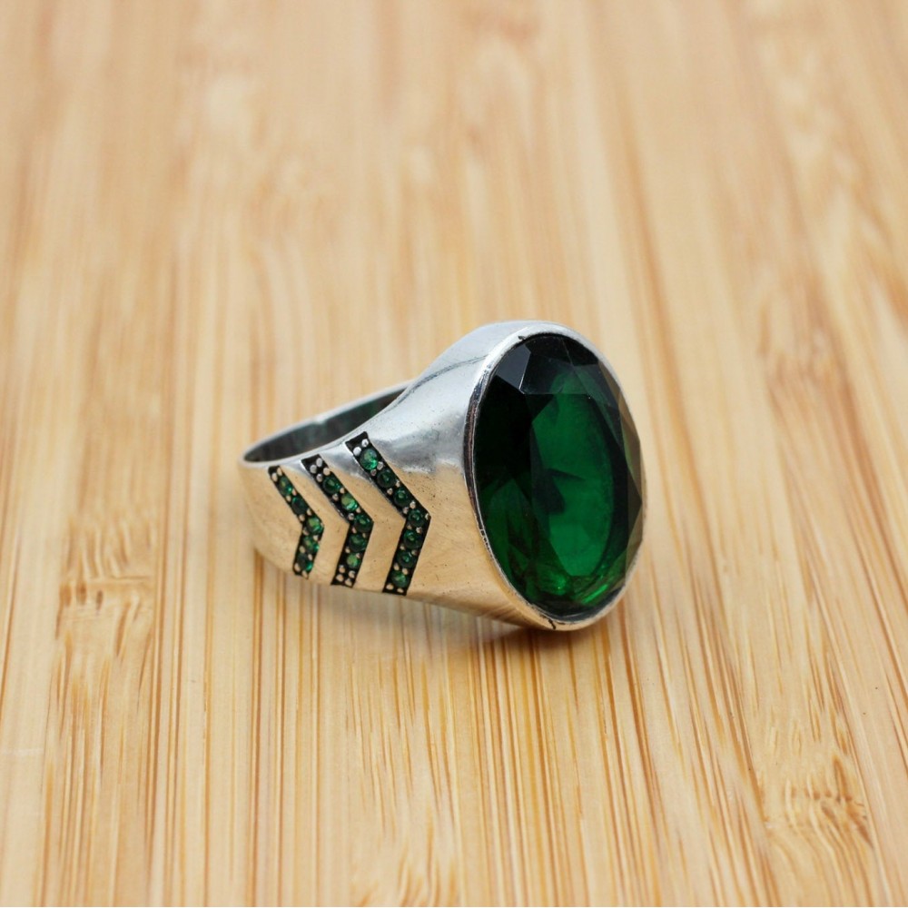 Mens Handmade Ring, Turkish Handmade Silver Men Ring, Ottoman Men Ring, Emerald Ring, Men's Jewelry, Gift for Him, 925k Sterling Silver Ring Mens Handmade Ring, Turkish Handmade Silver Men Ring, Ottoman Men Ring, Emerald Ring, Men's Jewelry, Gift for Him, 925k Sterling Silver Ring