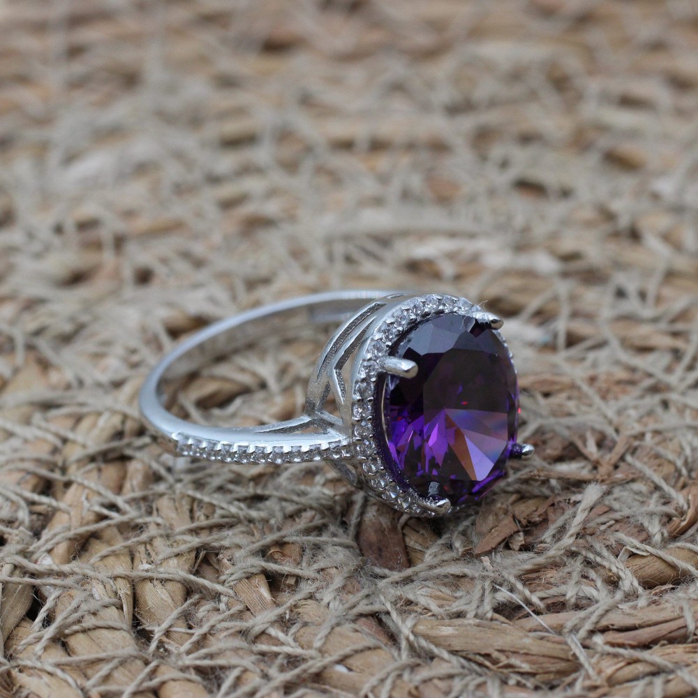 Amethyst Set, Authentic Set, Handmade Set Women, Turkish Handmade, Ladies Jewelry Set, Earring, Pendant, Ladies Set, 925k Sterling Silver