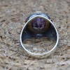 Amethyst Men's Ring, Mens Handmade Ring, Turkish Handmade Silver Men Ring, Ottoman Men Ring, Men Jewelry, Gift for Him, 925k Sterling Silver