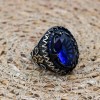 Turkish Handmade Silver Men Ring, Mens Handmade Ring, Ottoman Ring, Sapphire Ring, Men's Jewelry, Gift for Him, 925k Sterling Silver Ring Turkish Handmade Silver Men Ring, Mens Handmade Ring, Ottoman Ring, Sapphire Ring, Men's Jewelry, Gift for Him, 925k Sterling Silver Ring