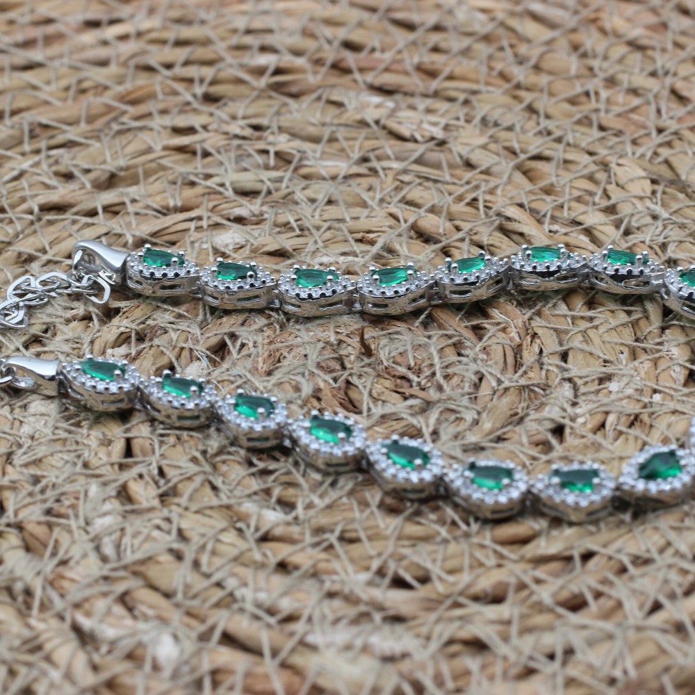 Emerald Bracelet, Ottoman Bracelet, Handmade Bracelet, Bangle Cuff, Turkish Handmade, Ladies Bracelet, Gift For Her, 925k Sterling Silver,