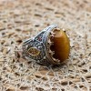 Tiger Eye Men's Ring, Ottoman Men's Ring, Handmade Men's Ring, Turkish Handmade Men's Ring, Men's Jewelry, Gift for Him, 925 Sterling Silver Tiger Eye Men's Ring, Ottoman Men's Ring, Handmade Men's Ring, Turkish Handmade Men's Ring, Men's Jewelry, Gift for Him, 925 Sterling Silver