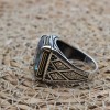 Mystic Topaz Men's Ring, Ottoman Men's Ring, Handmade Mens Ring, Turkish Handmade Mens Ring, Mens Jewelry, Gift for Him, 925 Sterling Silver