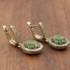 Emerald Set, Authentic Set, Handmade Set Women, Turkish Handmade, Ladies Jewelry Set, Earring, Pendant, Ladies Set, 925k Sterling Silver