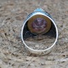 Amethyst Men's Ring, Mens Handmade Ring, Turkish Handmade Silver Men Ring, Ottoman Men Ring, Men Jewelry, Gift for Him, 925k Sterling Silver