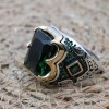 Emerald Men's Ring, Ottoman Men's Ring, Handmade Men's Ring, Turkish Handmade Men's Ring, Men's Jewelry, Gift for Him, 925 Sterling Silver