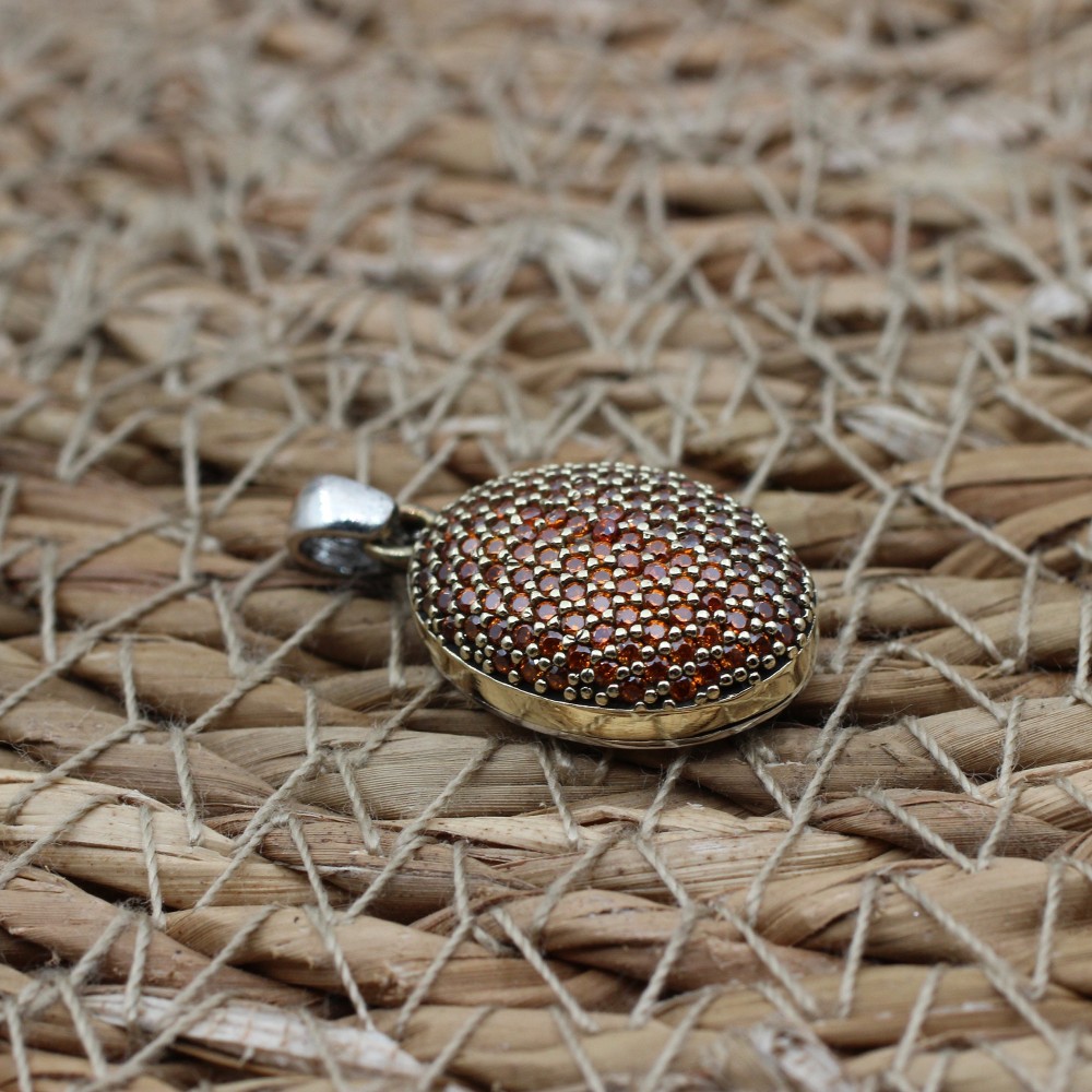 Topaz Ladies Set, Handmade Set Women, Turkish Handmade, Ladies Jewelry Set, Ottoman Set, Earring, Pendant, Ladies Set, 925 Sterling Silver