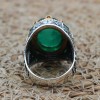 Emerald Men's Ring, Ottoman Men's Ring, Handmade Men's Ring, Turkish Handmade Men's Ring, Men's Jewelry, Gift for Him, 925 Sterling Silver
