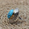 Turquoise Ring, Handmade Women's Ring, Turkish Handmade Ring, Authentic Ring, Ottoman Ring, Ladies Ring, 925k Sterling Silver, Gift For Her,