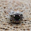 Alexandrite Ladies Ring, Two Stone Ladies Ring, Mystic Topaz Ring, Handmade Women Ring, Reversible Ring, Women's Ring, 925 Sterling Silver,