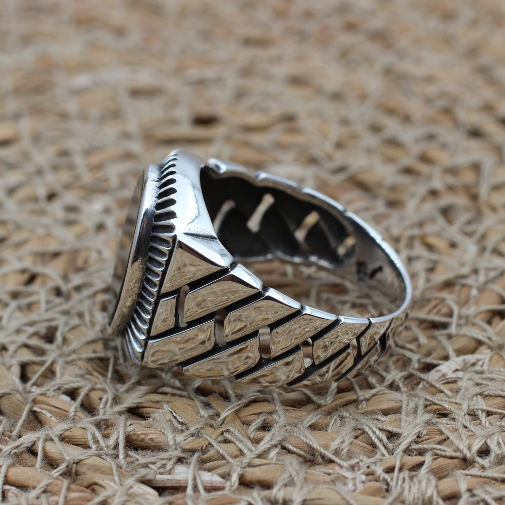 Handmade Silver Men's Ring, Onyx Men's Ring, Turkish Handmade Men's Ring, Men's Ring, Ottoman Mens Ring, Gift for Him, 925k Sterling Silver, Handmade Silver Men's Ring, Onyx Men's Ring, Turkish Handmade Men's Ring, Men's Ring, Ottoman Mens Ring, Gift for Him, 925k Sterling Silver,