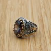 Mystic Topaz Men's Ring, Handmade Men's Ring, Turkish Handmade Ring, Silver Men's Ring, Men's Jewelry, Gift for Him, 925k Sterling Silver