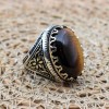 Tiger Eye Men's Ring, Ottoman Men's Ring, Handmade Men's Ring, Turkish Handmade Men's Ring, Men's Jewelry, Gift for Him, 925 Sterling Silver Tiger Eye Men's Ring, Ottoman Men's Ring, Handmade Men's Ring, Turkish Handmade Men's Ring, Men's Jewelry, Gift for Him, 925 Sterling Silver