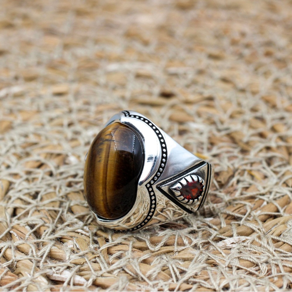 Tiger Eye Men's Ring, Ottoman Men's Ring, Handmade Men's Ring, Turkish Handmade Men's Ring, Men's Jewelry, Gift for Him, 925 Sterling Silver Tiger Eye Men's Ring, Ottoman Men's Ring, Handmade Men's Ring, Turkish Handmade Men's Ring, Men's Jewelry, Gift for Him, 925 Sterling Silver