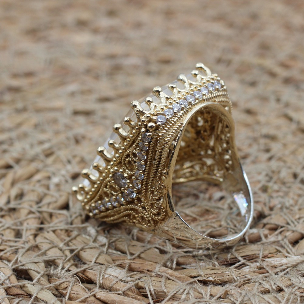 Zircon Ladies Ring, Handmade Women Ring, Turkish Handmade Silver Ladies Ring, Ottoman Ring, Ladies Ring, 925k Sterling Silver, Zircon Ring Zircon Ladies Ring, Handmade Women Ring, Turkish Handmade Silver Ladies Ring, Ottoman Ring, Ladies Ring, 925k Sterling Silver, Zircon Ring