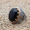 Handmade Silver Men's Ring, Onyx Men's Ring, Turkish Handmade Men's Ring, Men's Ring, Ottoman Mens Ring, Gift for Him, 925 Sterling Silver