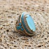 Turkish Handmade Ring, Silver Ladies Ring, Handmade Women Ring, Ottoman Women Ring, Jade Topaz Ring, Ladies Ring, 925k Sterling Silver Ring,