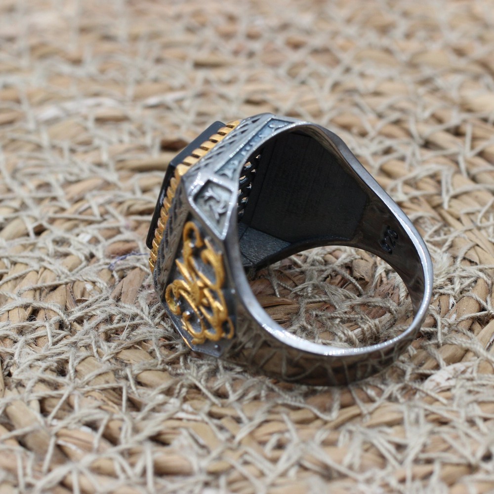 Handmade Silver Men's Ring, Onyx Men's Ring, Turkish Handmade Men's Ring, Men's Ring, Ottoman Mens Ring, Gift for Him, 925k Sterling Silver, Handmade Silver Men's Ring, Onyx Men's Ring, Turkish Handmade Men's Ring, Men's Ring, Ottoman Mens Ring, Gift for Him, 925k Sterling Silver,