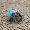 Turquoise Men's Ring, Handmade Ring, Turkish Handmade Silver Men Ring, Ottoman Ring, Men's Jewelry, Gift for Him, 925k Sterling Silver Ring