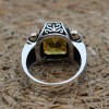 Men's Handmade Ring, Turkish Handmade Ring, Citrine Men's Ring, Ottoman Men's Ring, Men's Jewelry, Gift for Him, 925k Sterling Silver Ring