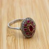 Ruby Ring, Handmade Women's Ring, Turkish Handmade Ring, Authentic Ring, Ottoman Ring, Ladies Ring, 925k Sterling Silver, Gift For Her,