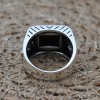 Men's Handmade Ring, Turkish Handmade Silver Men's Ring, Ottoman Men Ring, Onyx Ring, Men's Jewelry, Gift for Him, 925k Sterling Silver Ring
