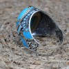 Men's Handmade Ring, Yemeni Ring, Turquoise Ring, Turkish Handmade Silver Men's Ring, Ottoman Men's Ring, Gift for Him, 925k Sterling Silver