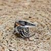 Tiger Eye Men's Ring, Lion Men's Ring, Handmade Men's Ring, Turkish Handmade Mens Ring, Men's Jewelry, Gift for Him, 925 Sterling Silver