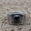 Handmade Silver Men's Ring, Onyx Men's Ring, Turkish Handmade Men's Ring, Men's Ring, Ottoman Mens Ring, Gift for Him, 925k Sterling Silver,
