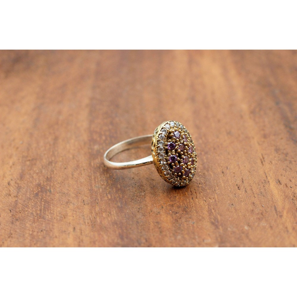 Amethyst Ring, Handmade Women's Ring, Turkish Handmade, Silver Ladies Ring, Ottoman Ring, Authentic, Ladies Ring, 925k Sterling Silver Ring,