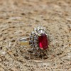 Ruby Ring, Handmade Women's Ring, Turkish Handmade Ring, Authentic Ring, Ottoman Ring, Ladies Ring, 925k Sterling Silver, Gift For Her,